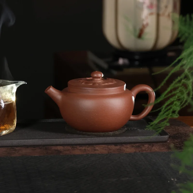 Authentic Yixing Zisha Famous Original Ore Fine Craft Semi-Handmade Deep Well Purple Clay Teapot Large Capacity Tea Pot 450Ml