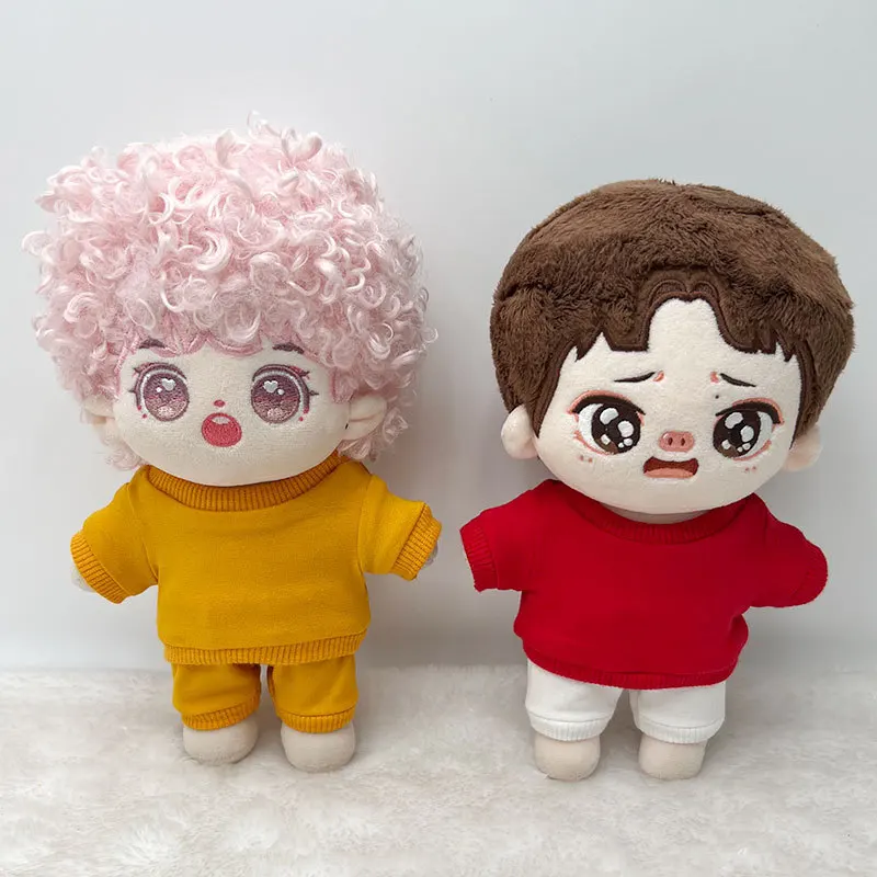 Cute Doll Clothes for 20cm Idol Doll Outfit Accessories Sweater T-shirt Shorts 2PC for Super Star Dolls Toys Collection Gift