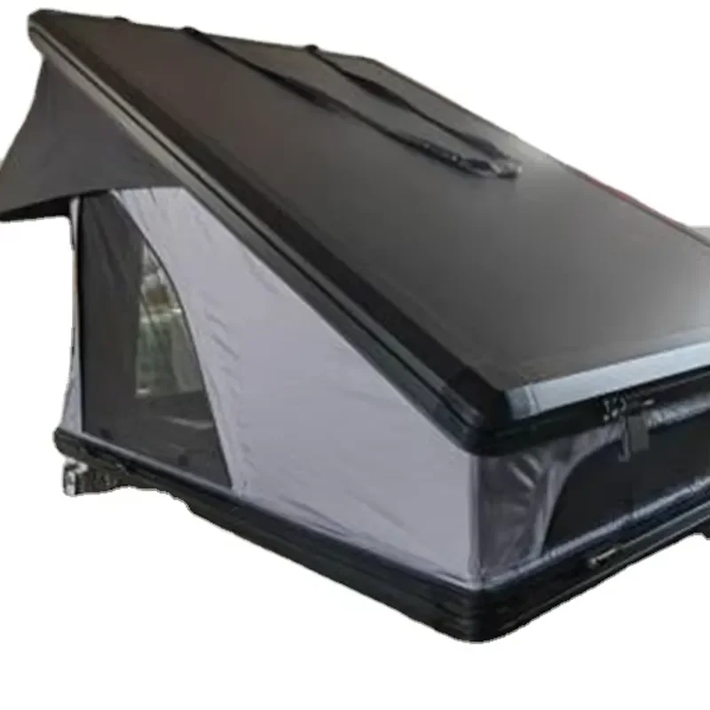 Hot Sale Big Space 4 Person Triangle Hard Shell Car Roof Top Tent Camping