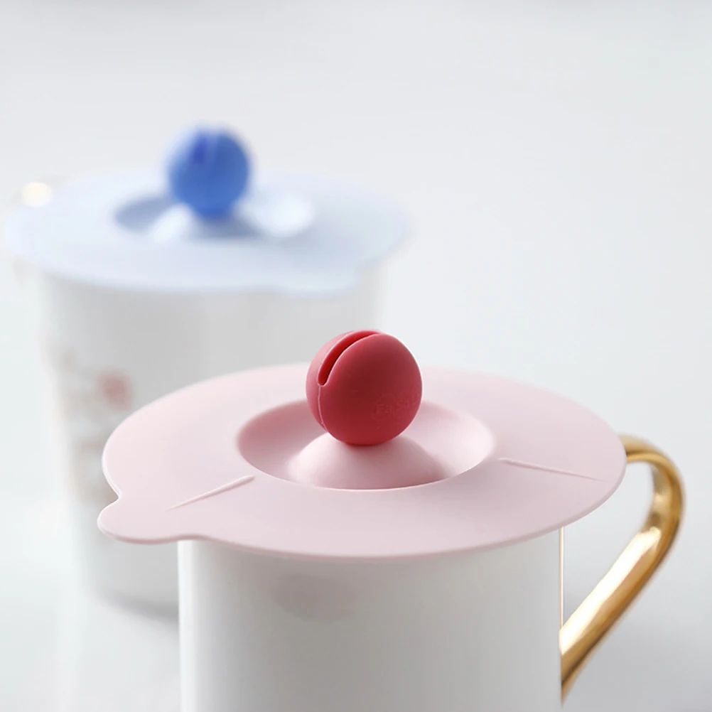 

2pcs Leakproof Silicone Cup Covers Dustproof Lids for Tea Coffee Mugs Suitable Glass Ceramic Plastic Stainless Steel Kitchen