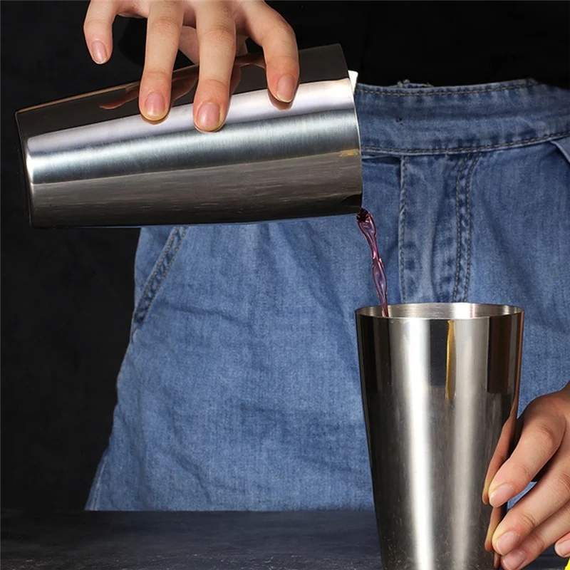 

P4-Bar Shakers, Gold/Silver Boston 850/550Ml Cocktail Shaker Stainless Steel Mixer Bartender Tools