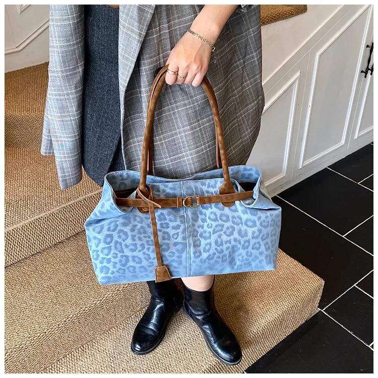 

Новые женские сумки большой вместимости, модная сумка через плечо с леопардовым принтом 2025, высококачественная сумка через плечо, сумка для подмышек