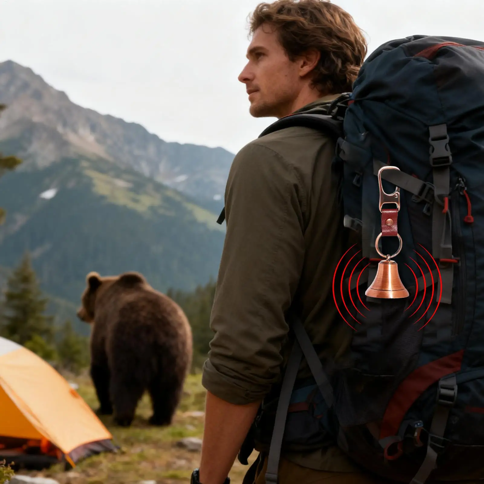 

Громкие колокольчики с медвежьими свистками, брелки, колокольчики с медвежьими колокольчиками для пеших прогулок и громких свистков, колокольчики для коров, колокольчики для собак