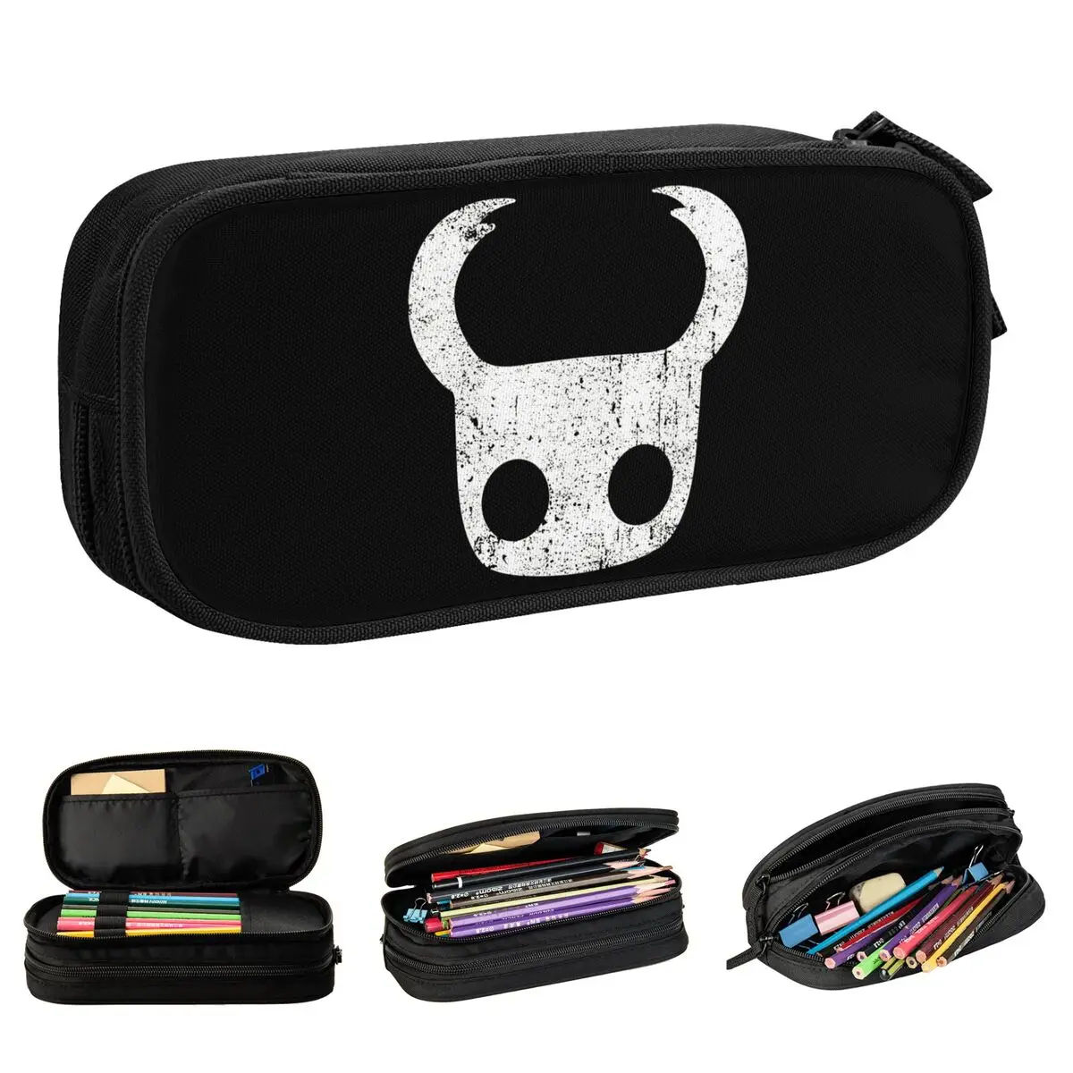 Lovely Cute Hollow Knight Game Pencil Case Pencil Box Pen for Student Big Capacity Bag Students School Zipper Stationery