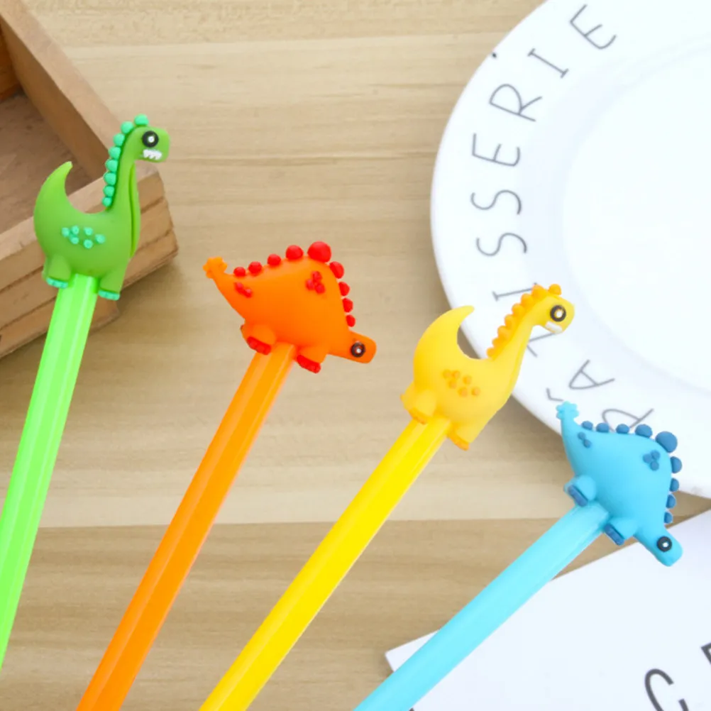 12Pcs Dinosaur Gel Pens Plastic Lightweight Neutral Pen Smooth Writing Creative Cartoon Stylus Gel Pen for Students
