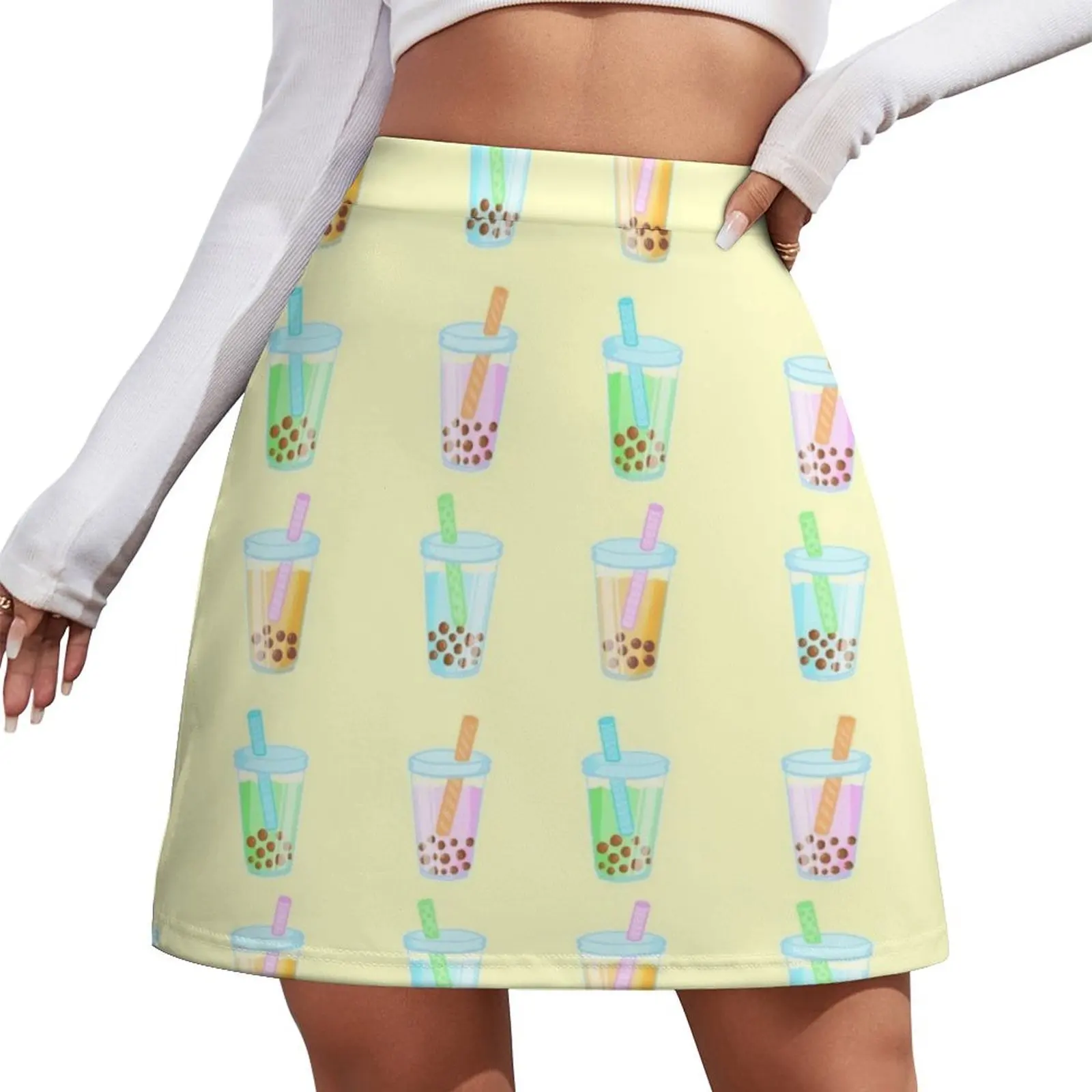 

Sweet Pastel Bubble Tea Mini Skirt Summer women's clothing Skirt pants night club outfits Mini Skirt