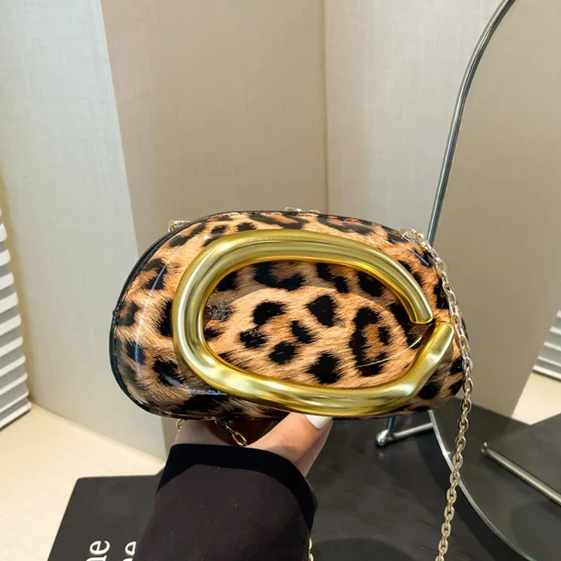 

Leopard Printing Women Acrylic Crossbody bag Shell Evening Clutch Bag Wedding Party Luxury purse And Handbag Designer Bolsas