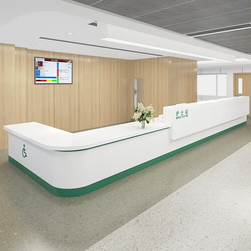 for Hospital Nurse Station Workbench Consultation Reception Desk Guide Desk Oral Triage Maternal and Child Front