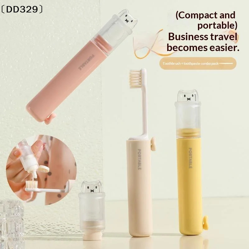 1 Piece Convenient Toothbrush Container, 2-in-1 Folding Toothbrush Set - Small And Convenient - Essential For Business〔DD329〕