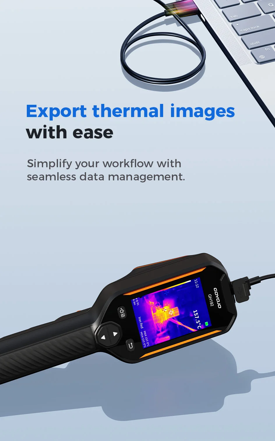 NEW Upgraded GH192/GH340 Thermal Imager super-resolution 240x240/640x480 IR with 2MP Visual Camera Thermal Imaging Camera for Home Inspection
