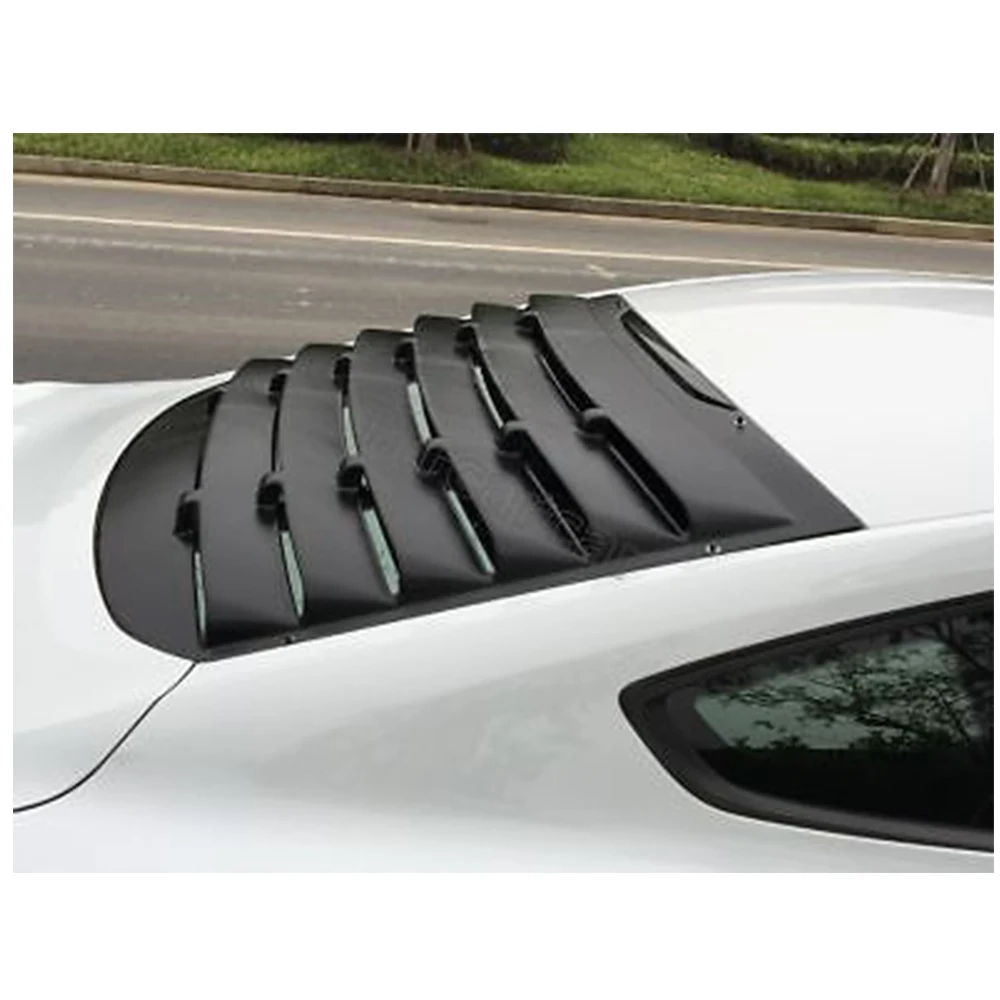 PP Rear Window Louver Black Sun Shade Visor Cover for Ford Mustang 2015 2016 2017 Air Outlet Bumper Shutter Grill Cover Frame