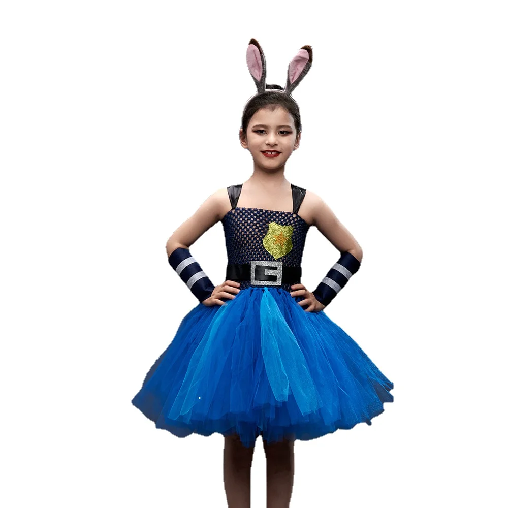 Rabbit Judy Cosplay Uniform for The Movie of Cartoon Zootopia-Zootropolis Costume Clothing for Halloween Carnival Party Costume