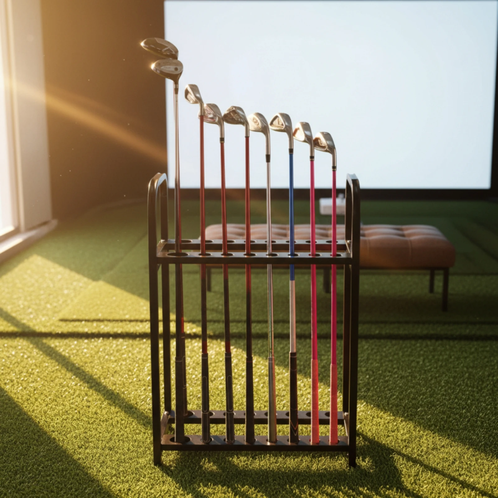 support-de-rangement-pour-clubs-de-golf-a-18-emplacements-facile-a-installer-autoportant-gain-de-place-pour-golfeurs-club-house-magasin-de-materiel-de-golf