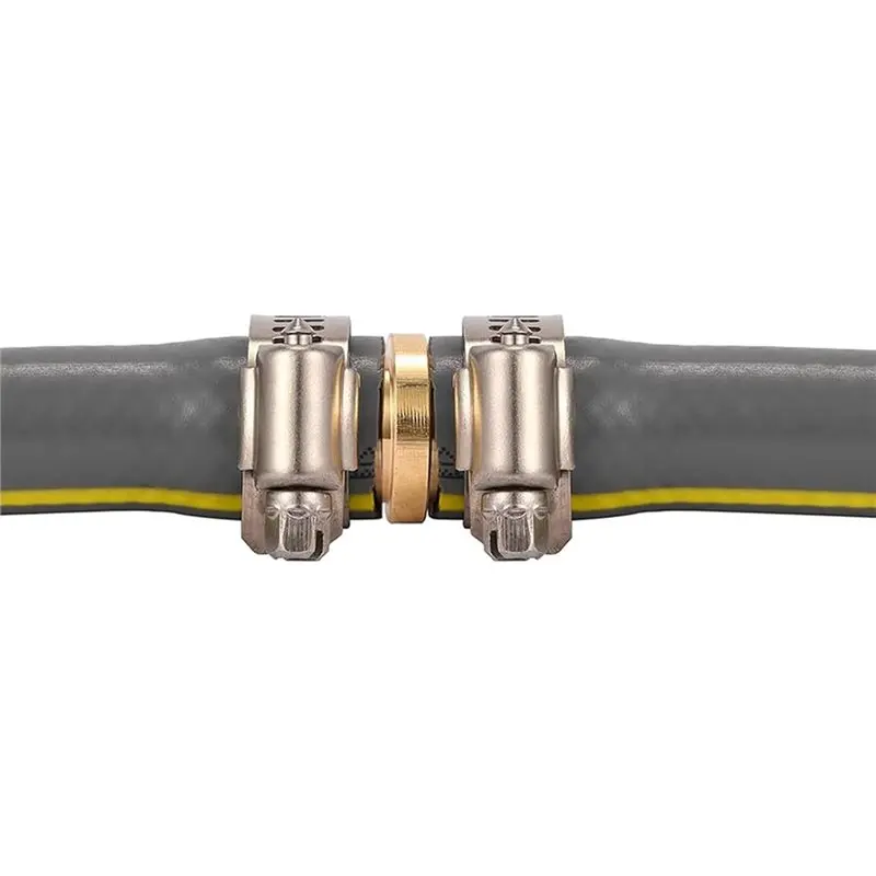 A19F-Schlauch-Reparaturset, 4er-Pack für 3/4"- 5/8" Wasserschläuche mit Edelstahlklemmen zur Befestigung von Gartenschläuchen – Detail 2