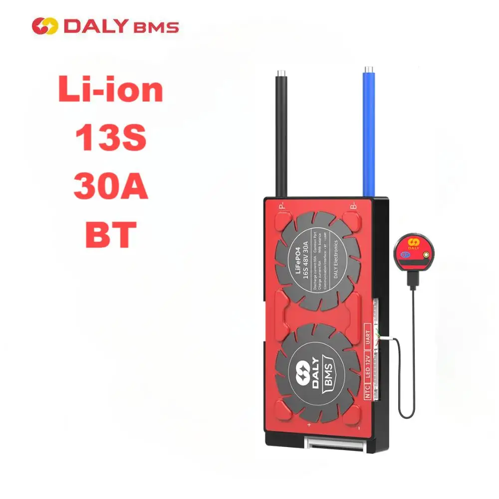 Daly Smart BMS li-ion BMS 4S 13S 30A BMS do baterii litowo-18650 Bluetooth