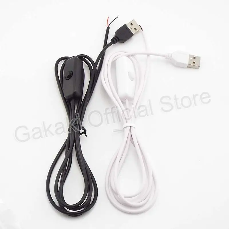 LED Strip USB Connector Cable Extension 2 Pin Power Supply Wire On/Off Switch Electrical 5V Wire For LED Lighting