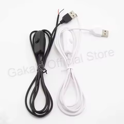 LED Strip USB Connector Cable Extension 2 pin Power Supply Wire on/off Switch Electrical 5V Wire For LED Lighting