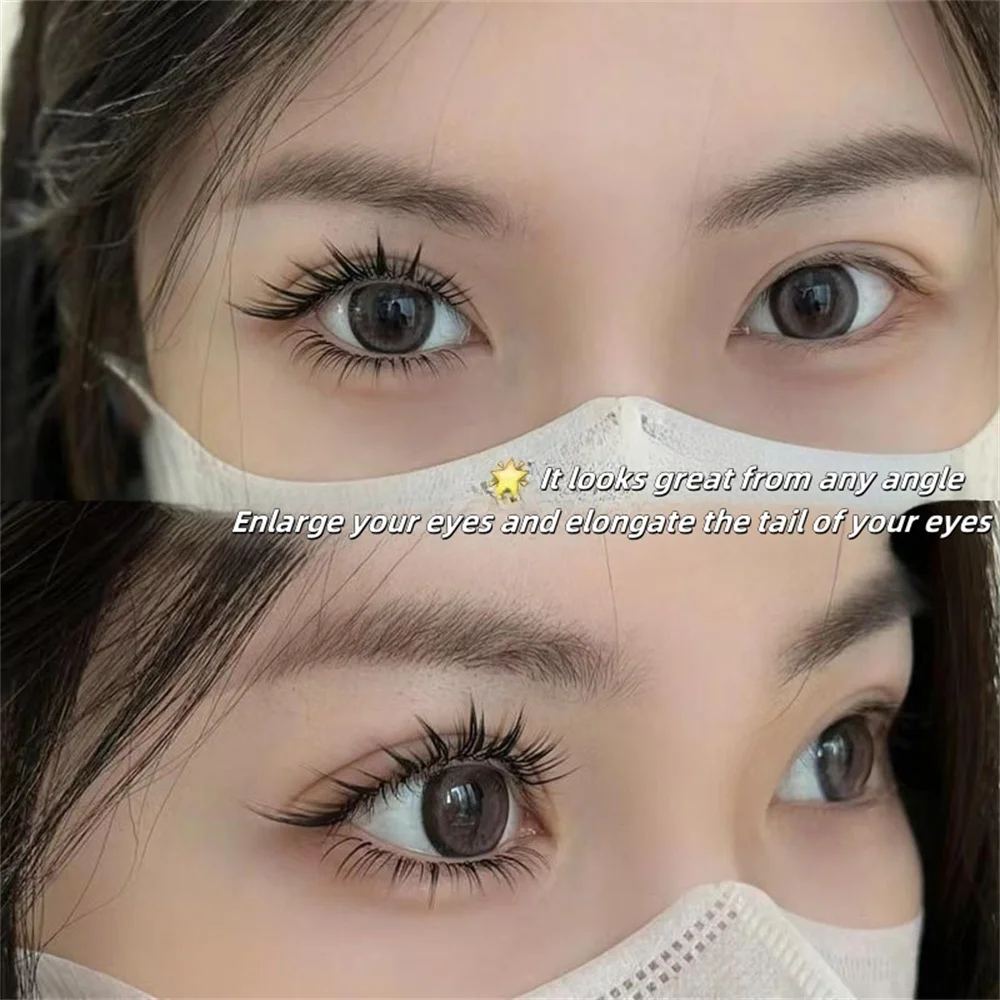甘辛アンティーク風つけまつげ5列！ まつげテールストレッチフェアリースラントフライングラビットシリーズまつげミックス