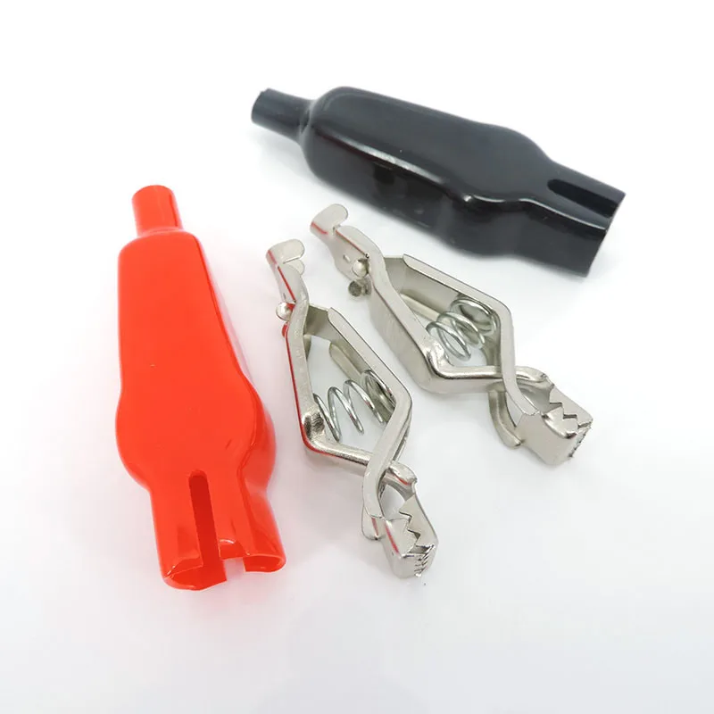 DIY Electirc Alligator Crocodile Clip full Insulated Handle Battery Test Clamp lead cable Probe Connector 4mm banana plug