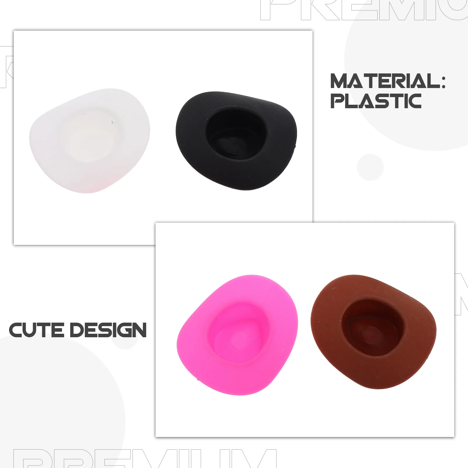 4 قطعة قبعات رعاة البقر الصغيرة قبعات غربية صغيرة للأطفال الحرف زينة الحفلات الإبداعية بطة اكسسوارات القبعات الصغيرة للزجاجات #6