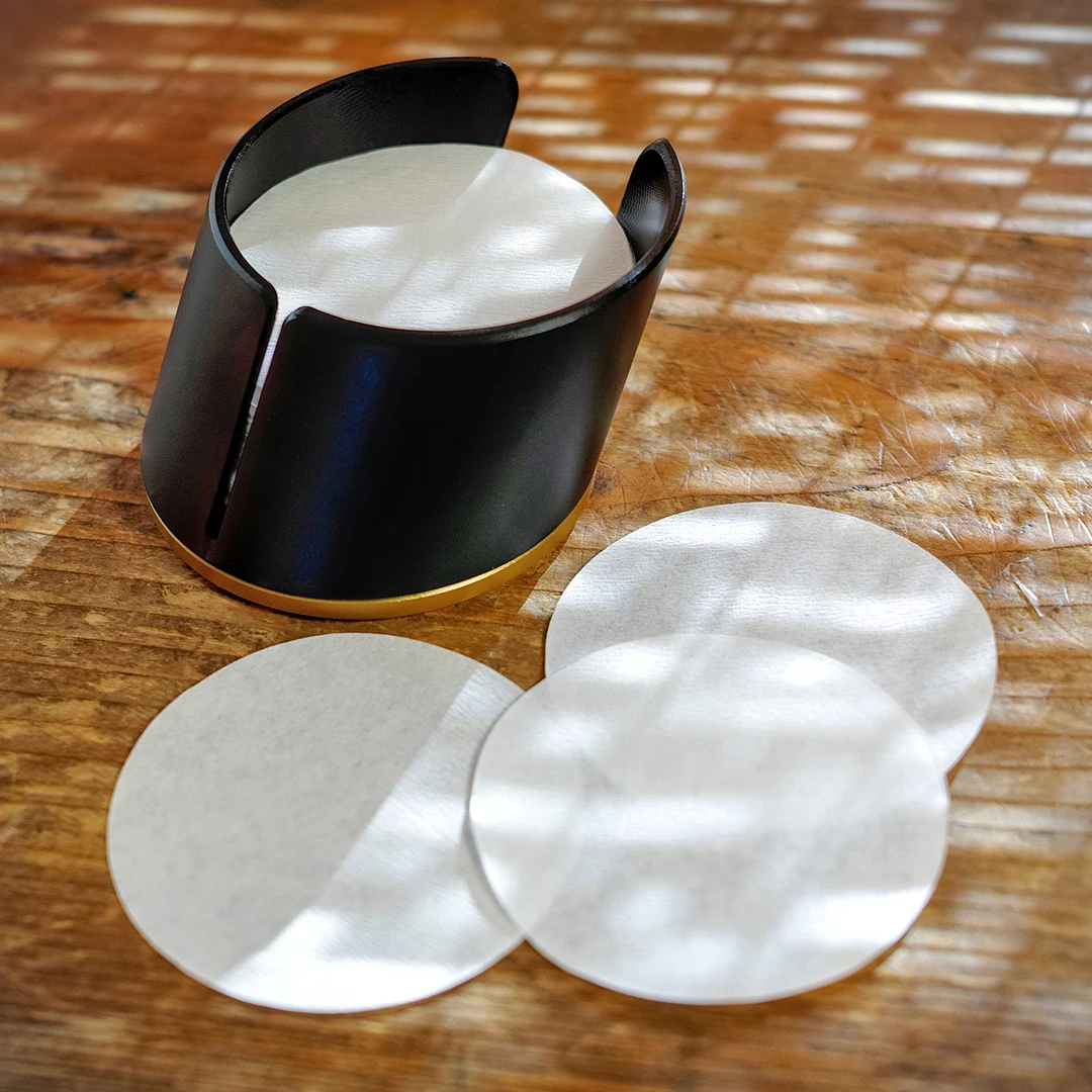 MADBALL Design Round Coffee Filter Paper Holder, Filter Paper Container for Espresso Protafilter