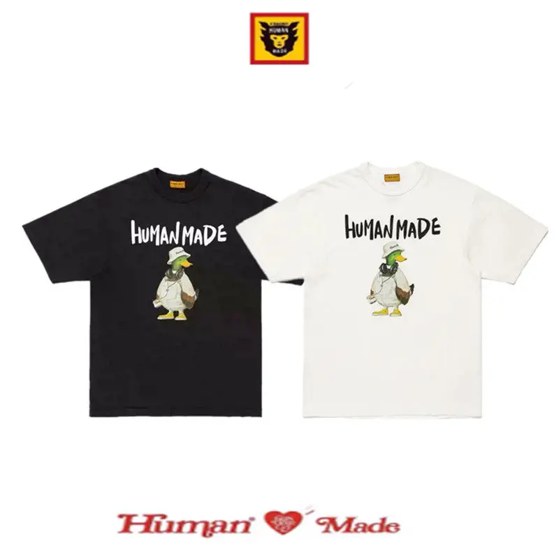 Human Made Comic Duck T-Shirt, Slub Cotton Tee for Unisex