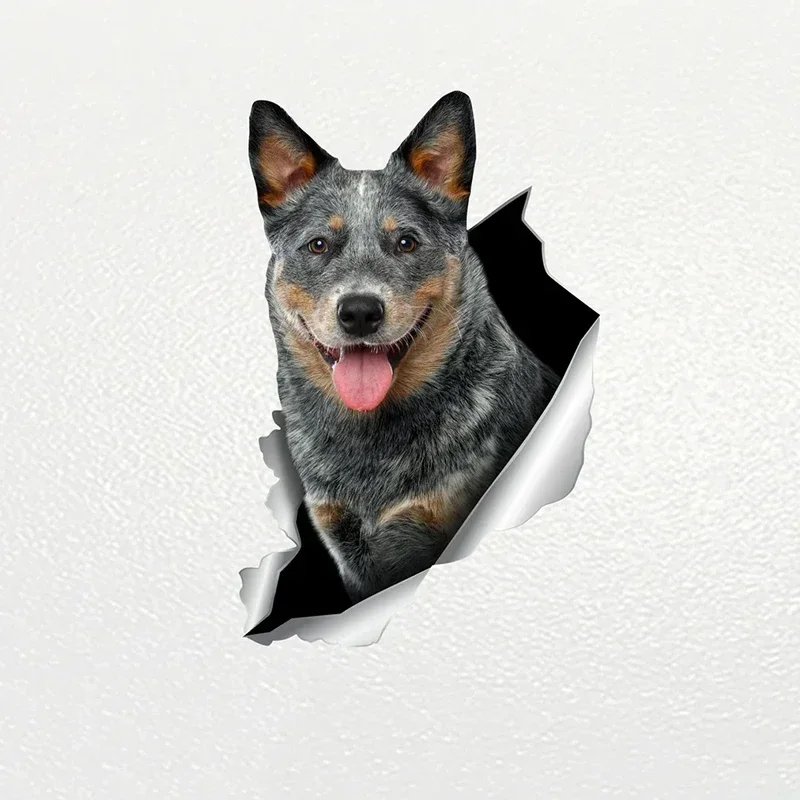 

Popular Car Sticker Blue Dog Pet Animal Occlusion Scratch Waterproof Vinyl Refrigerator Decal Car Accessories Decor