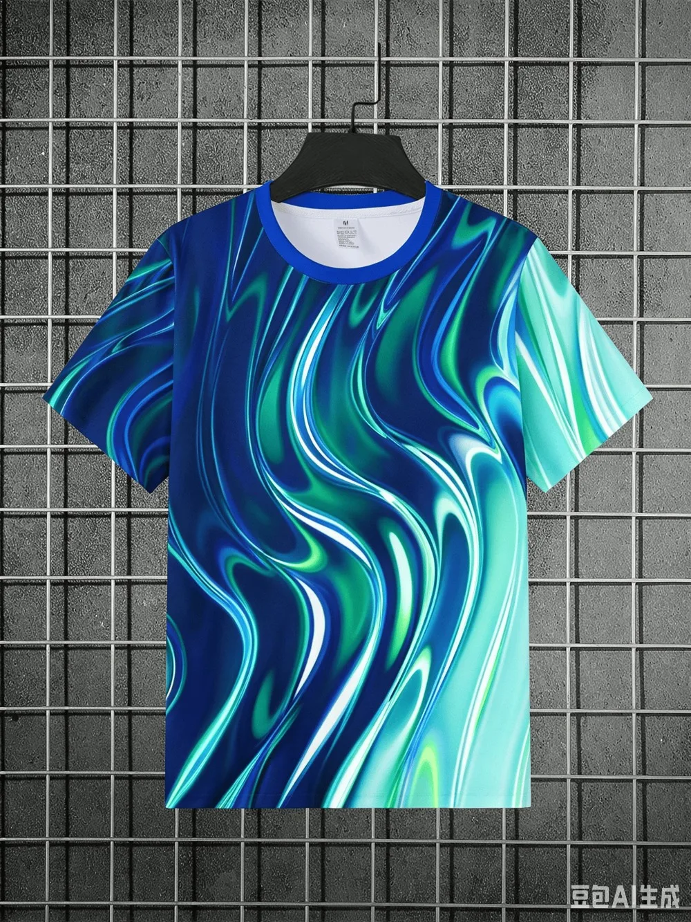 Harajuku Psychedelic Liquid Fluid Marble 3D Printed Men T-shirt Quick-drying Breathable Outdoor Sportswear Casual Short-sleeved