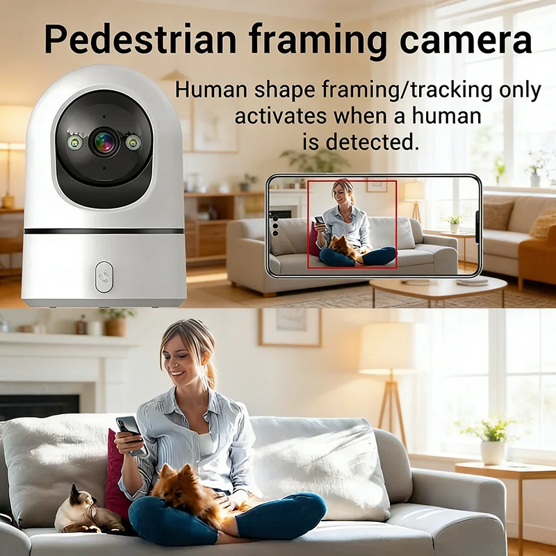 Wireless Home Security Camera 360° HD Night Vision One Click Remote Monitoring Intelligent Baby Monitor Smart Surveillance ﻿2026