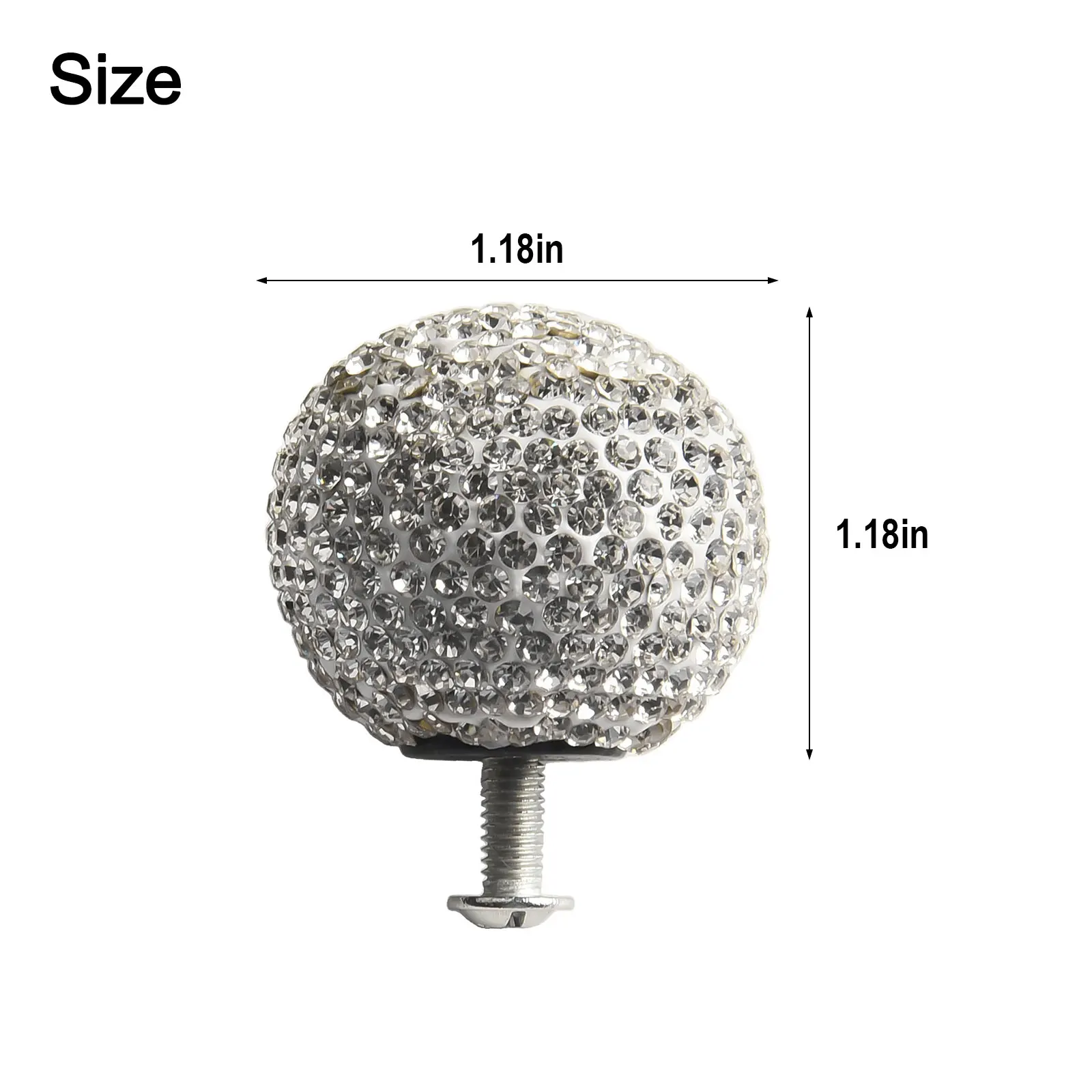 

Door Handle Handles Ball Shape Black Bright Red Color Door Handles Drawer Handles Glitter Rhinestone Convenient