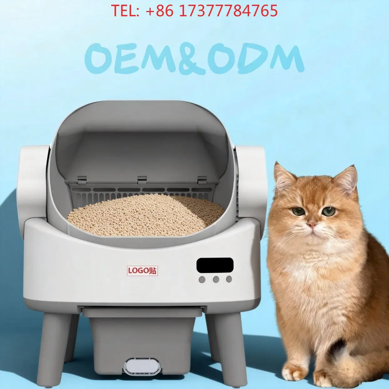 APP Control Smart Self-Cleaning Cat Box 68 L+8 L Big Capacity Automatic Plastic Cat Toilet Cats Box