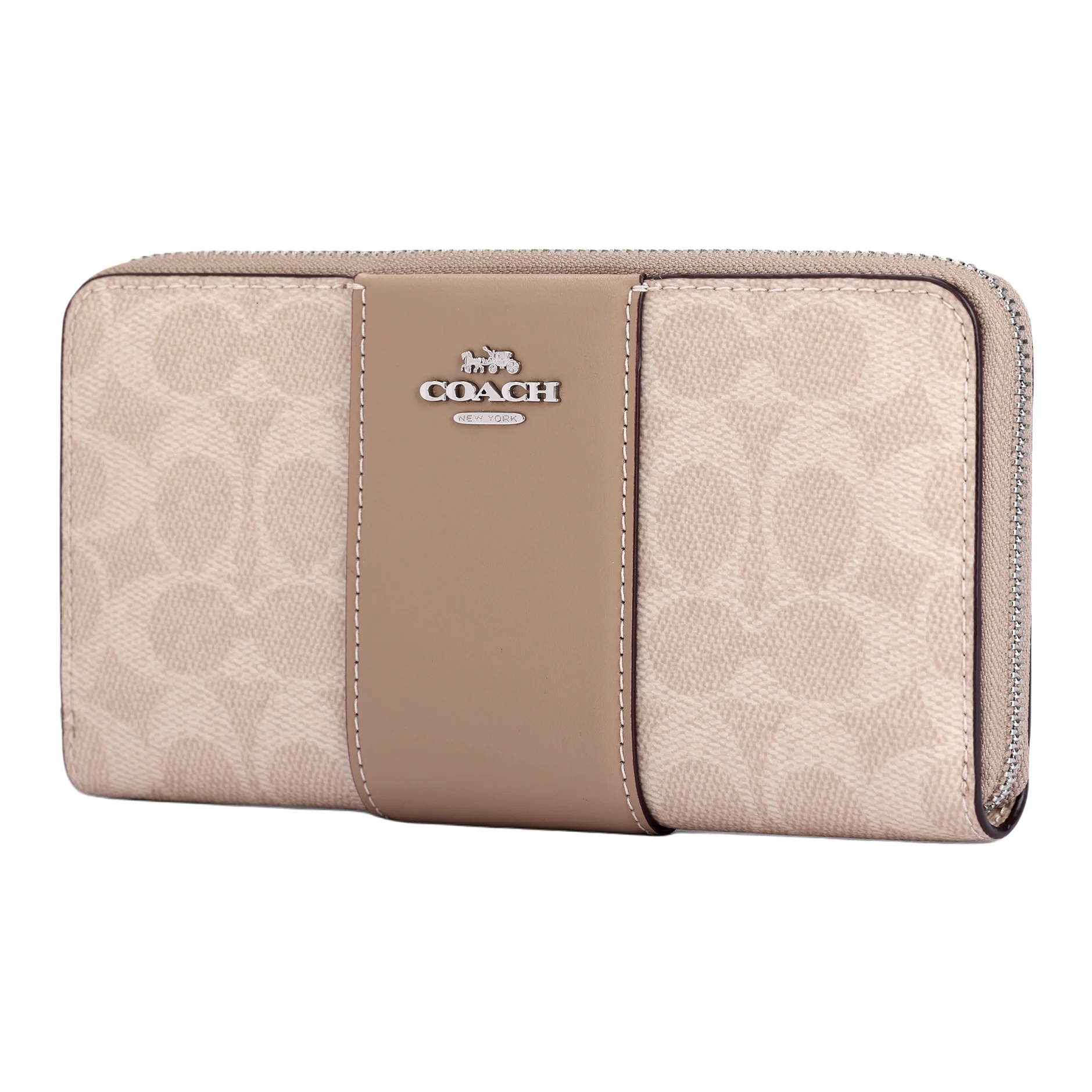COACH Coated Canvas Wallet Regular Women's Sand CW947-SVPWH
