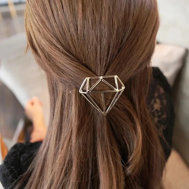 Jepit Rambut Berbentuk Berlian Penjepit Rambut Hiasan Kepala Geometris Aloi Jepit Rambut Jepit Rambut Wanita Anak Perempuan Aksesori Perhiasan Klip Ekor Kuda