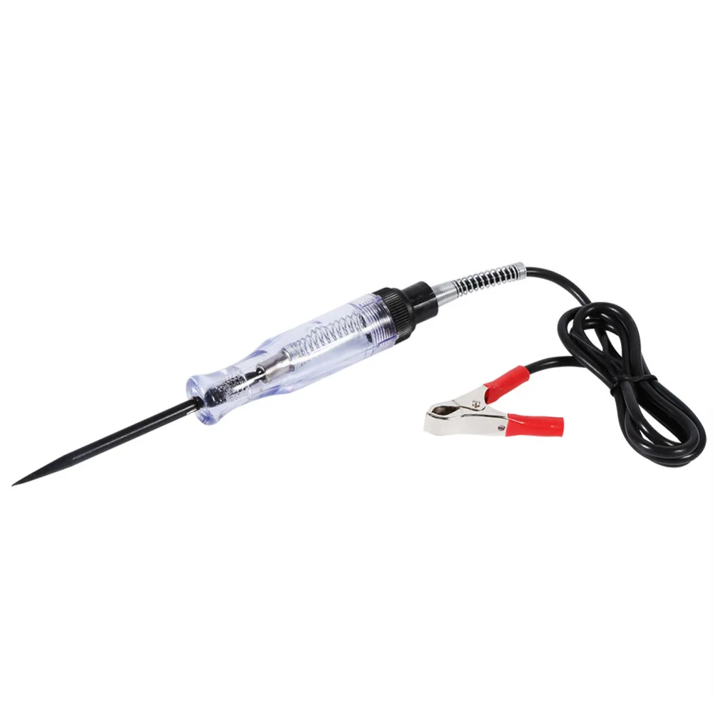 DC 6V-24V Car Voltage Tester Fuses and Light Socket Tester Transparent Circuit Test Pen for Car Motorcycle and Small Engines