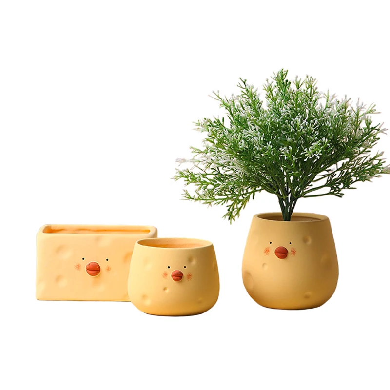 Cute Chick ceramiczna doniczka na kwiaty doniczka na sukulenta sadzarka Home Decor dekoracje ogrodowe ozdoby na biurko Bonsai donica na rośliny