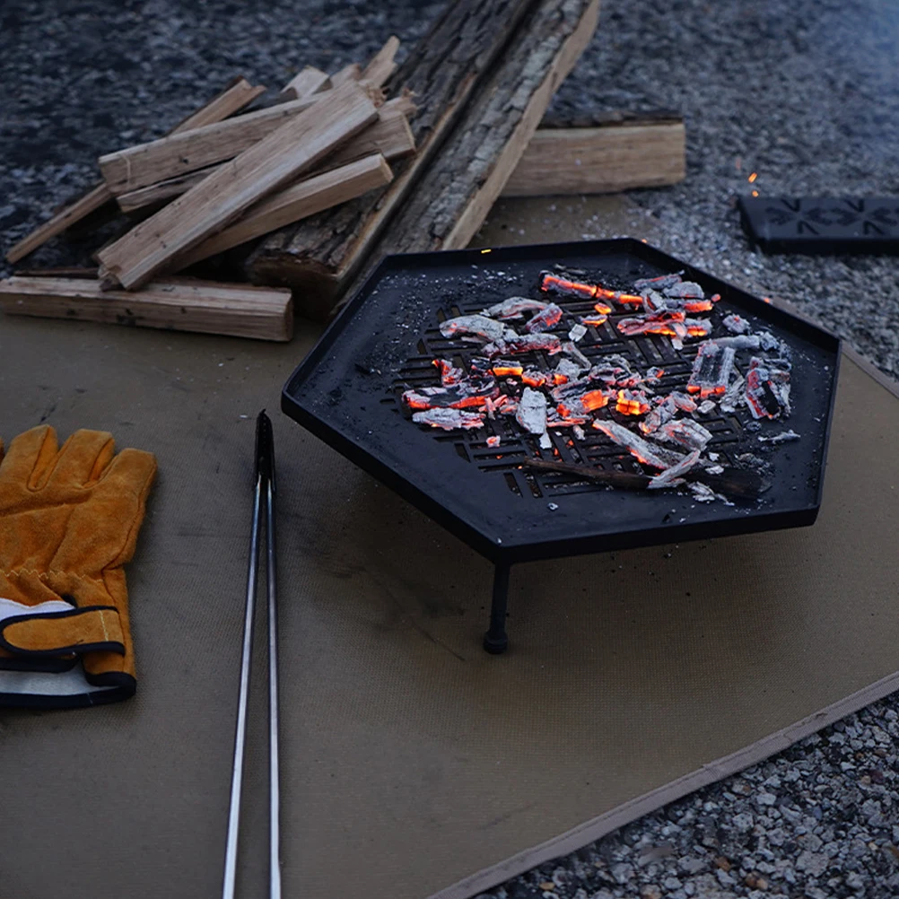 

1 Set Fireproof Blanket Silicone Fiberglass Foldable Camping Mat For Outdoor Indoor Use Stove Mat Fireplace Pad Fire Retardant