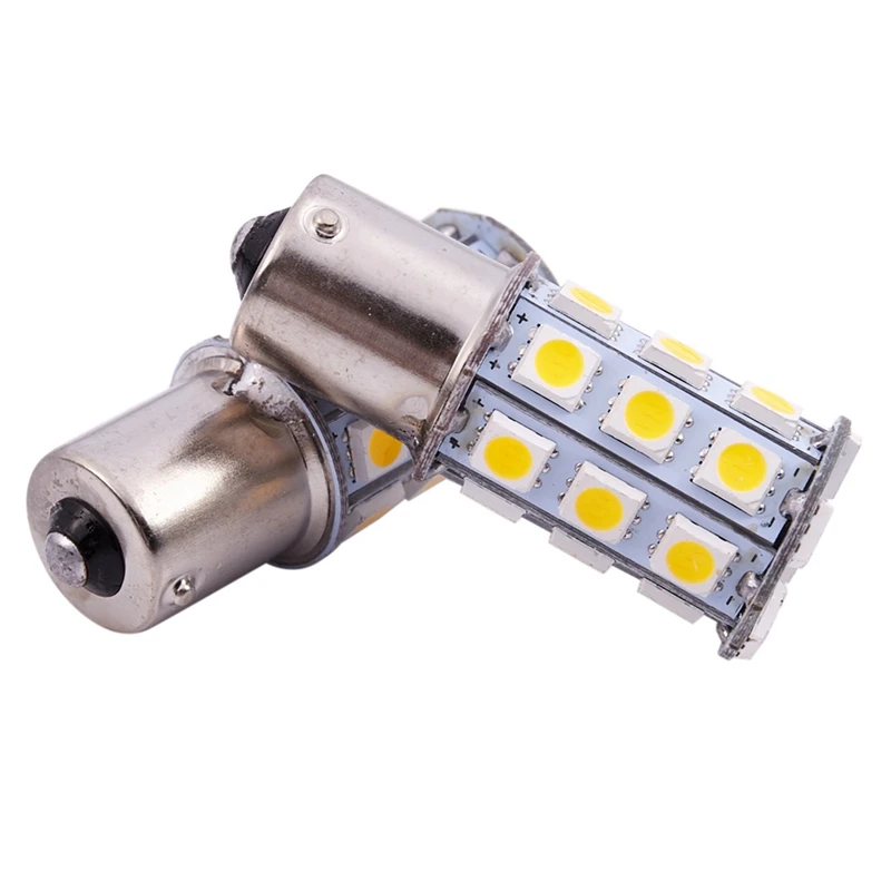 20 X Warm White 27 SMD LED 1156 1141 1003 RV Camper Trailer Interior Light Bulbs