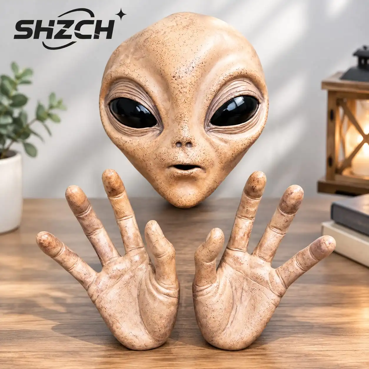 3D Alien Wall Hanging Decor, Extraterrestrial UFO Visitor Sculpture, Bar Haunted House & Halloween Party Indoor Art Ornament