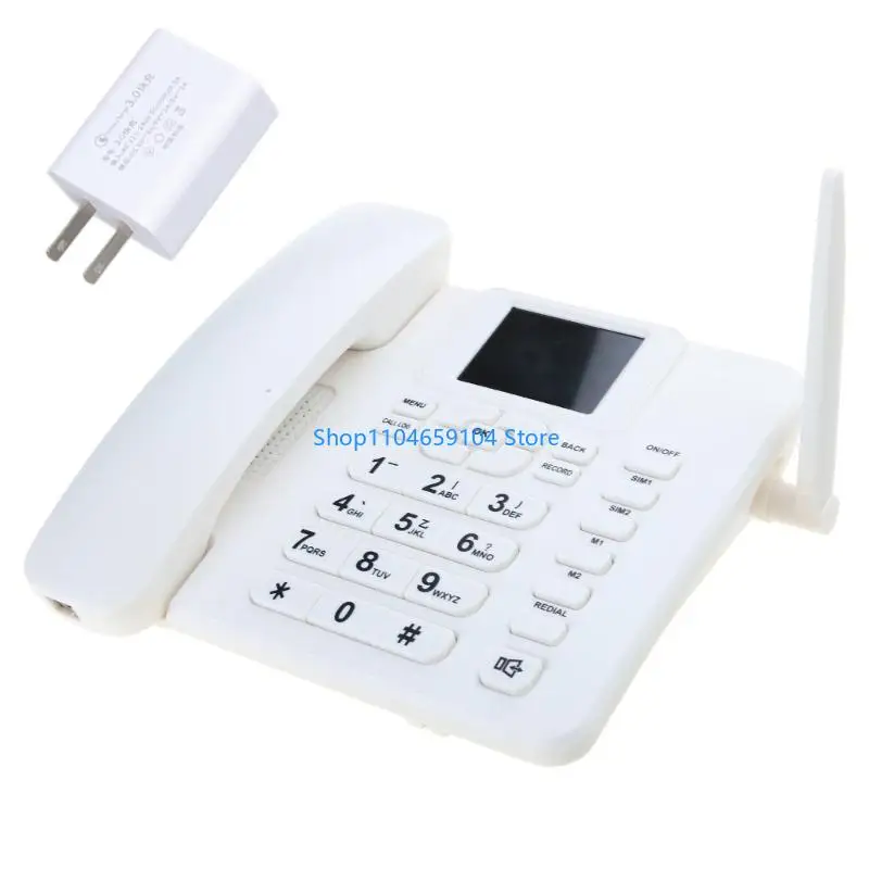 2G Table Phone Full Netcom Function Color Screen Telephone Support Recording 1000mAh Replaceable Battery