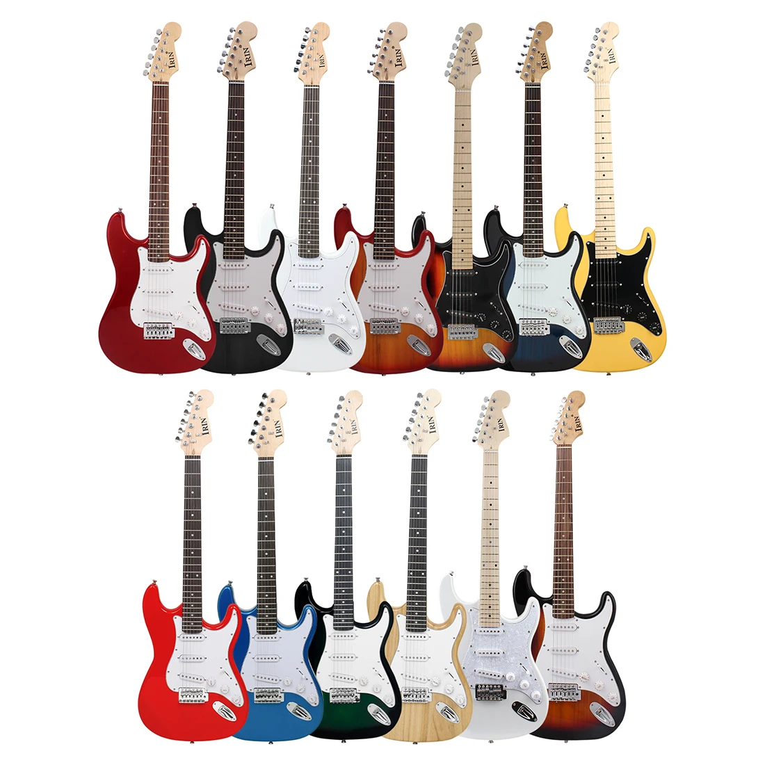 IRIN Electric Guitar 6 String 39 Inch 21 Frets Rosewood Fingerboard Basswood Body With Wrench Cable Guitar Part & Accessories