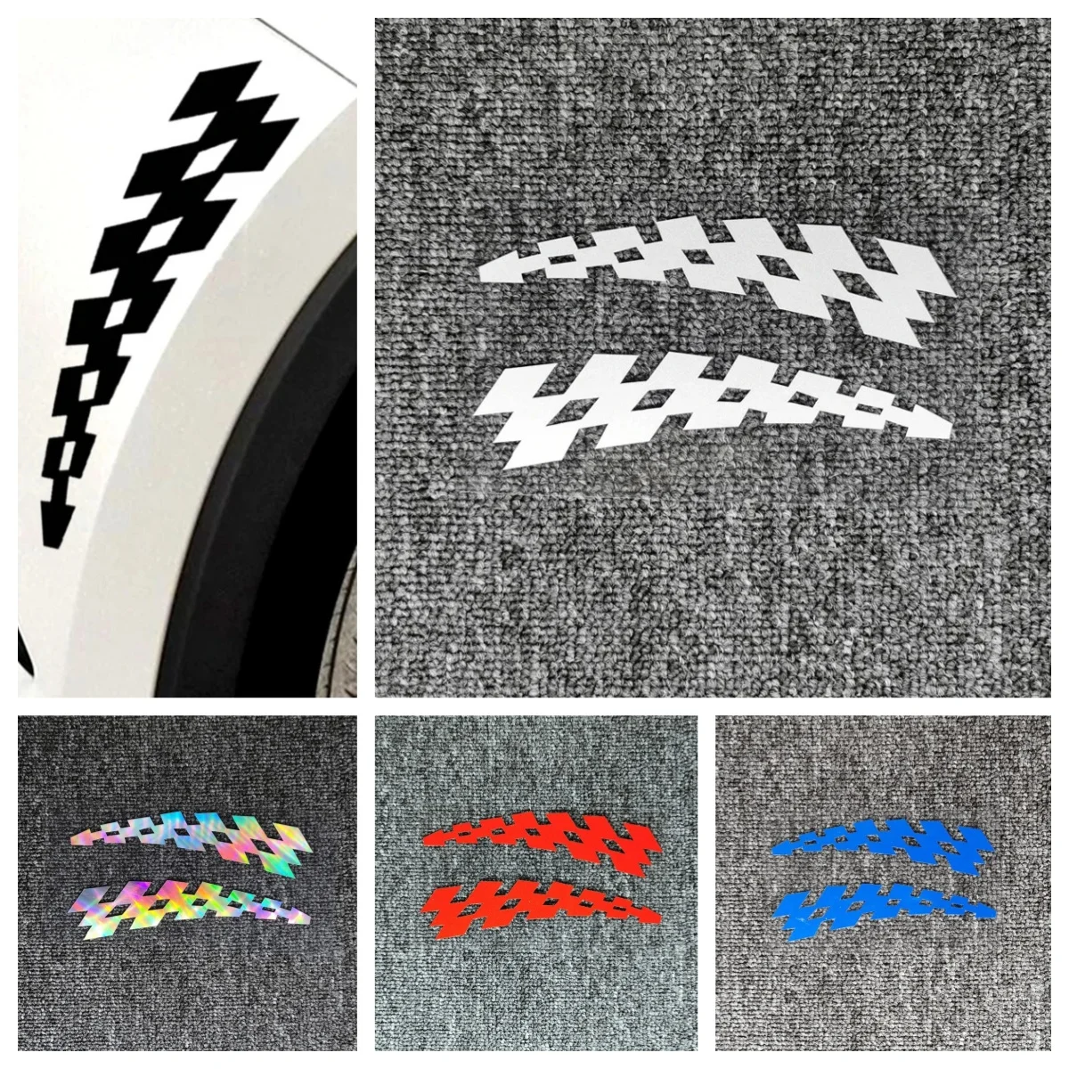 

PVC Car Sticker – Checkered Flag F1 Racing JDM Reflective Decoration for Scratched Fenders, Mirrors, Bumpers, and Motorcycles