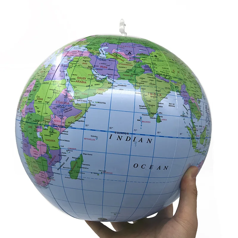 30cm PVC Inflatable Globe World Earth Ocean Map Balloon Educational Set Kit For Children Fashion English Teaching Resources