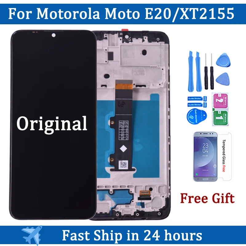 

6.5" Original For Motorola Moto E20 LCD Display Replacement+Touch Screen Digitizer For MOTO E20 MotorolaE20 XT2155, XT2155-1 LCD