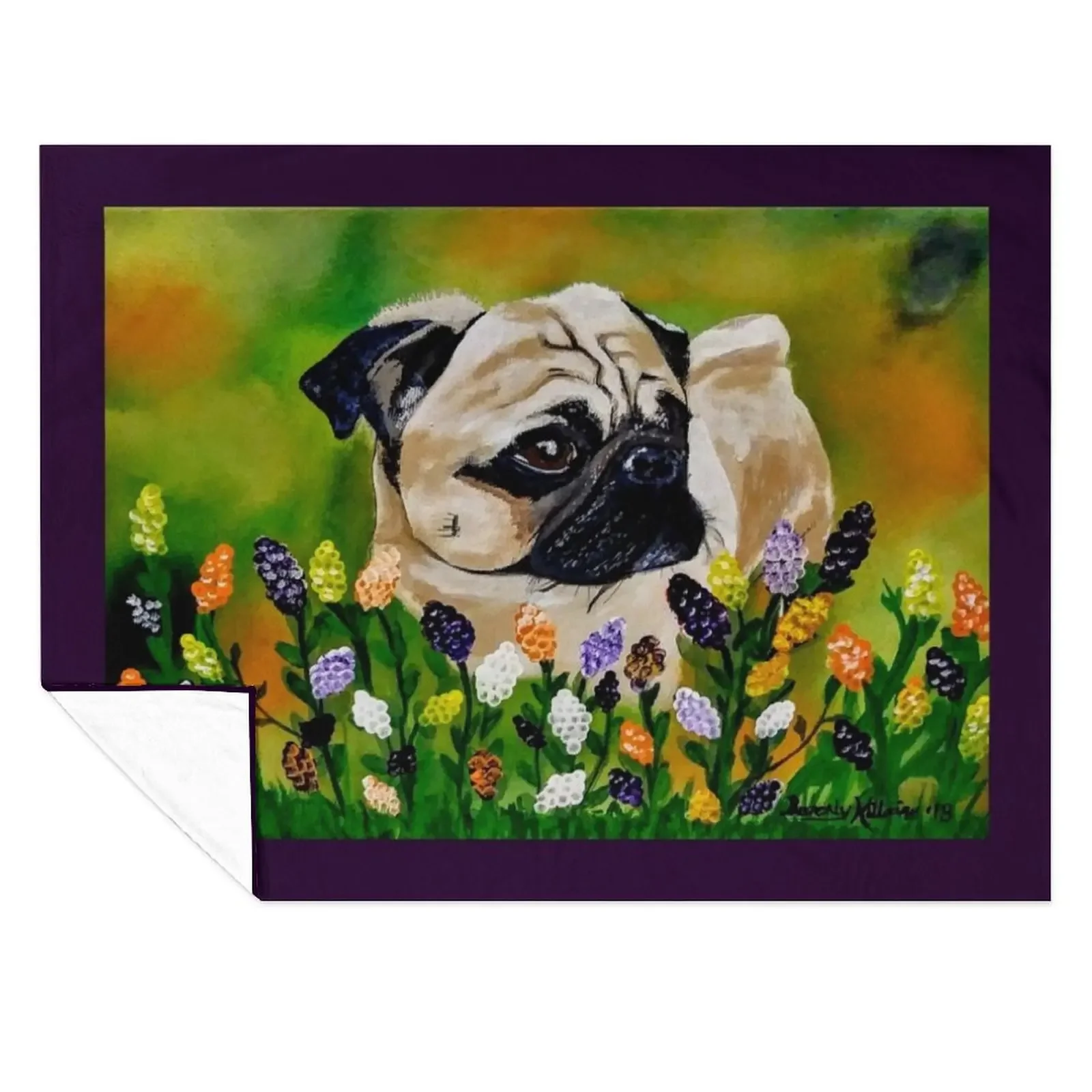 

Sweet summer pug. Throw Blanket Hair Stuffeds Travel Thermals For Travel Blankets
