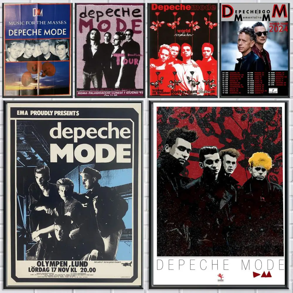 band D-Depeche Mode-E Poster Peel and Stick Wall Art for Cafe Office Bar and Home Decoration