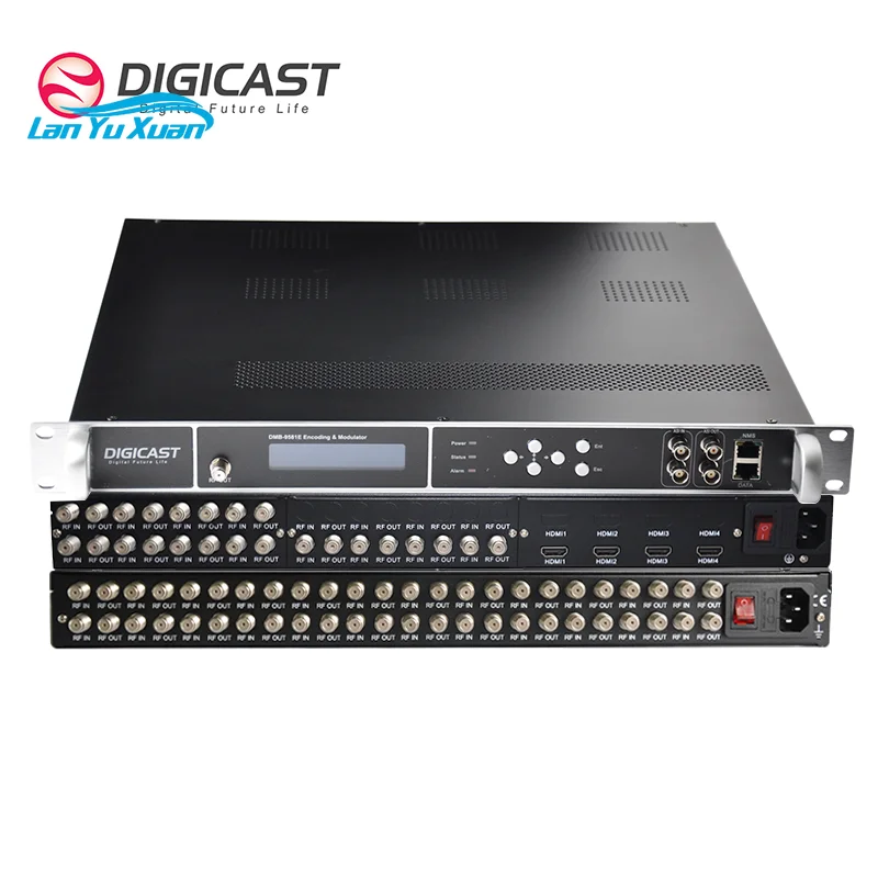 Hotel TV System Solution DVBS to DVBC Modulator DVB-S2 to 16 DVB-T DVB-C ISDB-T RF Digital TV Modulator