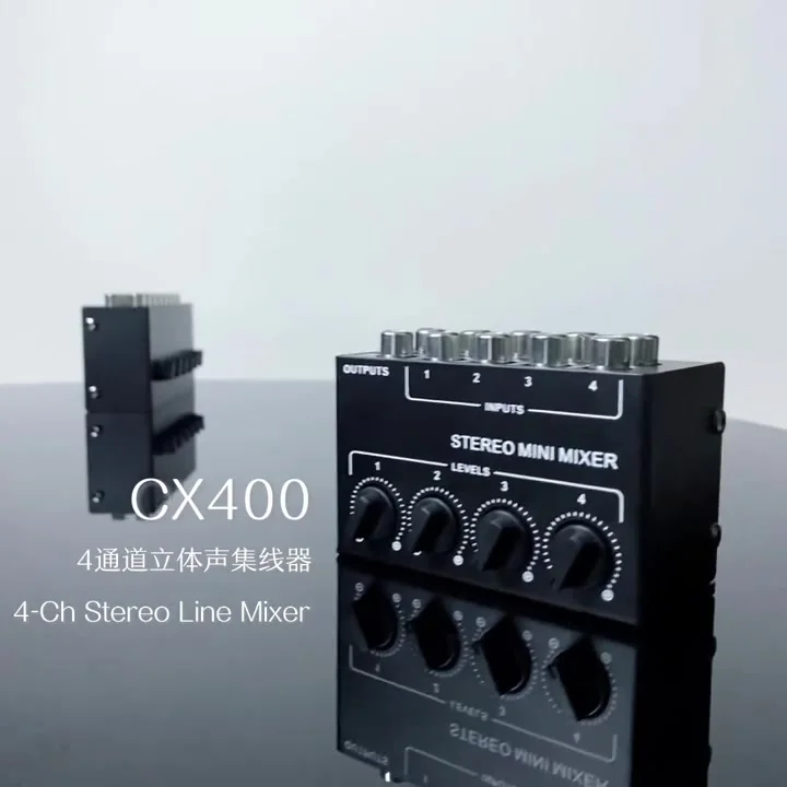 4 6 Channels Passive Stereo Mixer Mini Audio Mixer Portable Sound
