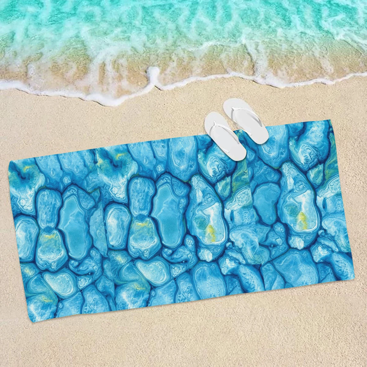 Versatile Polyester Beach Towel - Ideal for Swimming, Fitness, Camping, Yoga, Travel and Beach Activities