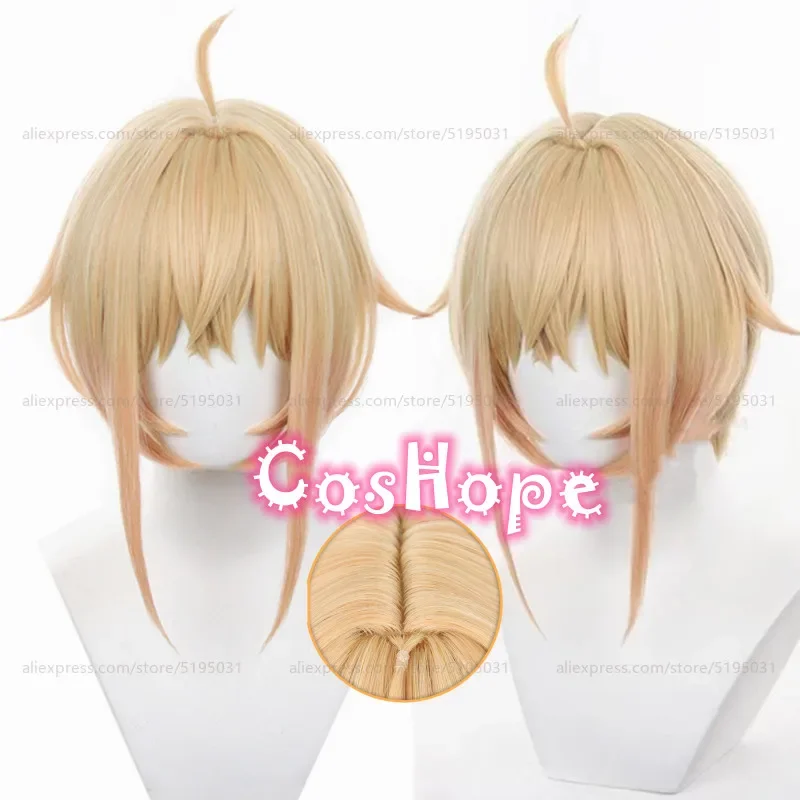 

Lynx Cosplay Wig 35cm Short Blonde Gradient Orange Wig Cosplay Anime Cosplay Wigs Heat Resistant Synthetic Wigs