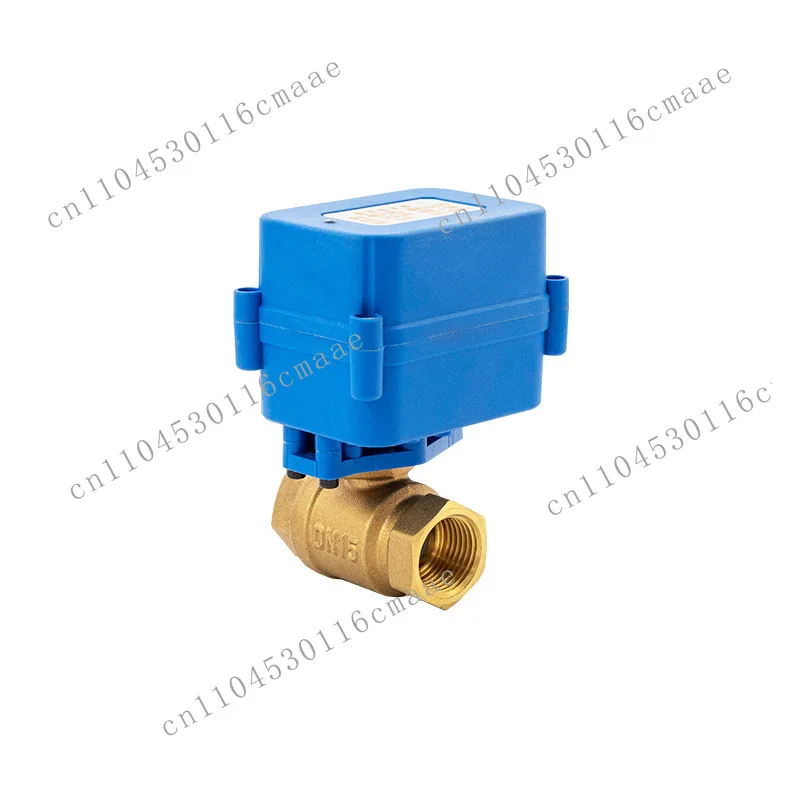 Metal miniature electric valve, ball valve brass electric valve two-way drain valve DN15 DC9-24V